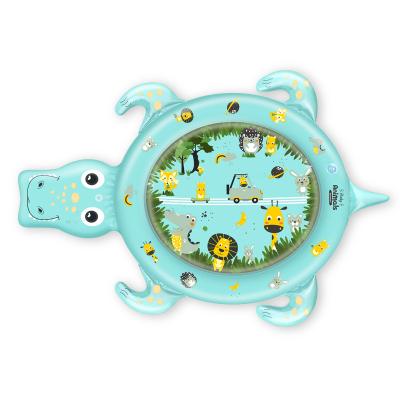 China Skin Friendly Kingpou Amazone Warm Supply Crocodile Cushion Baby Belly Time Green Toys Play Mat for sale