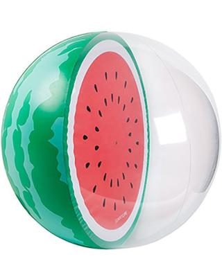 China Inflatable Toy Kids PVC Watermelon Buoy Inflatable Water Swimming Pool Bath Toy Water Beach Ball for sale