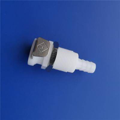 China 5/16 Barb Panel Mount Body Interrupt Quick Male Female Hose Tube Connector Coupling Joint Equal Valved In-Line Coupling Hose Insert for sale