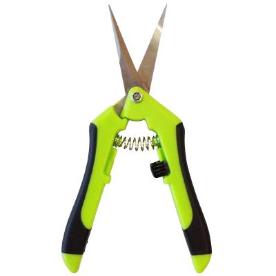 China Anti-Slip Handle Stainless Steel Blade Trimming Hydroponic Scissors Plant Shears For Greenhouse for sale