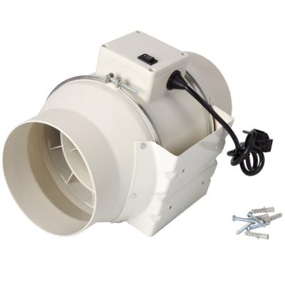 China Quiet Operation Air Duct Hydroponic Airflow High Built-in 6 Inch Booster Fan Blower Fan for sale