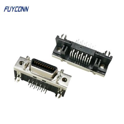 China Conector servo fêmea R/A do conector 20pin de SCSI, mini conector da fita MDR de D à venda