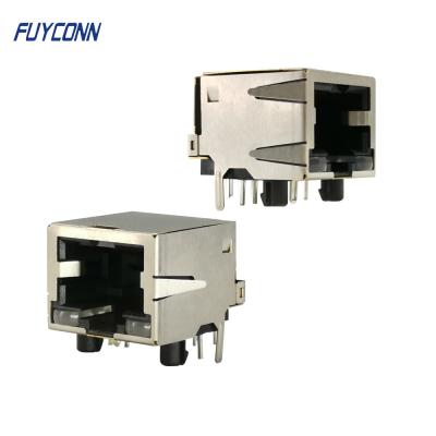 China 1 conector RJ45 modular fêmea portuário do PWB de 1x8P 8 Pin Right Angle à venda