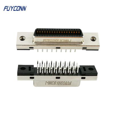 중국 1.27mm 커넥터 수직 PCB 36 핀 MDR SCSI 커넥터 암 유형 판매용