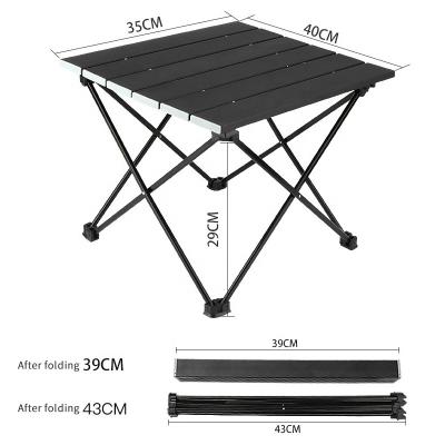 China DELUXEFIT Small Medium Large Size Outdoor Aluminum Portable Lightweight Camping Easy Carry Folding Table for sale