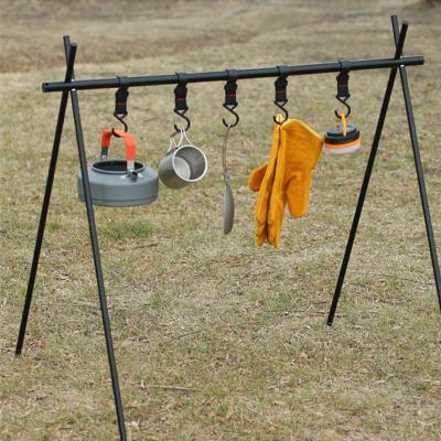 China Outdoor Camping Raising Rack Wholesale Multi Function Aluminum Alloy Triangle Outdoor Camping Traveling Folding Bracket for sale