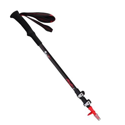 China Adjustable Folding Canes DELUXEFIT Ultralight Telescopic 3-Section Canes Hiking Trekking Pole Pole for sale