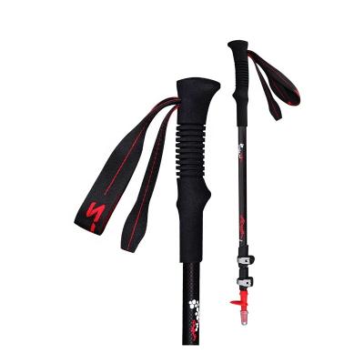 China Custom Lightweight Folding Adjustable Folding 3 Section Trekking Poles DELUXEFIT Telescopic Hiking Walking Stick for sale