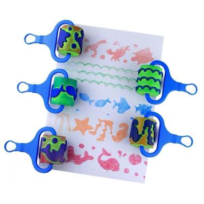 China High Quality Plastic Foam Stamp Foam Roller With Sea Life Pattern For Kids for sale