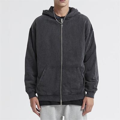 China Anti-wrinkle Wholesale Designer Unisex Hoodies 400gsm Streetwear Cotton Cheap Heavy Zipper Hoodie High Quality for sale