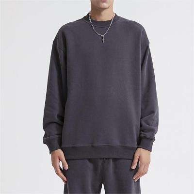 China Anti-wrinkle High Quality OEM Pullover Plain Custom hoodie crew neck Sweatshirt Oversized 470gsm Heavyweight Unisex Sweatshirts for sale