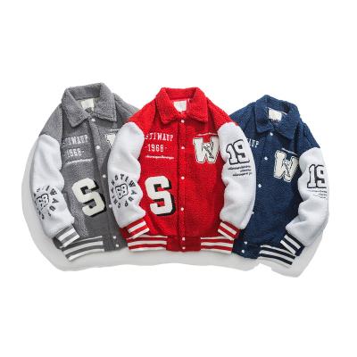 China QUICK DRY OEM ODM High Quality Men College Custom Baseball Bomber Letterman Varsity Jacket Fleece warm  Jacket for sale