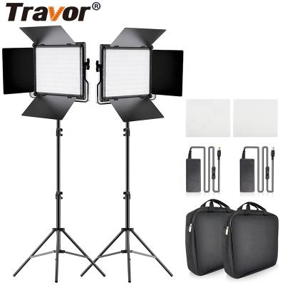 China Two Color Stepless Dimming Brightness High Power Battery Operated Photo Studio Led Lights Lamp Panel Camera Light Video Light Kit for sale