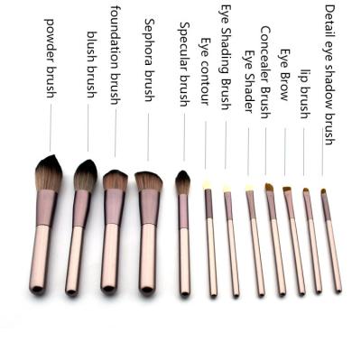 China Angular Blush Amazon Best Selling Handle Custom Prepare BrushCosmetic Set Brush With CasePrivate Label Makeup Set Brush for sale