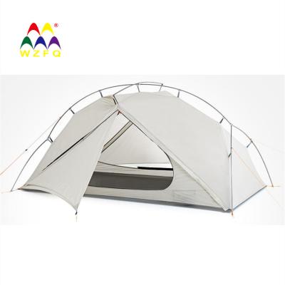 China WZFQ Diagonal tying type camping backpacking tent waterproof ultralight person 1 1 person tents hiking tents aluminum frame for sale