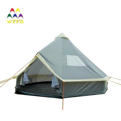 China Camouflage/Medieval Field Deluxe 4 Game Mete Pyramid Round Sahara Bell Yurt Outdoor Tent For 8 Person for sale