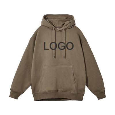 China Luxury oversized EH-019 anti-pilling hoodie for men 400gsm heavy 3D embossed logo silk screen print no string hoodies for man for sale