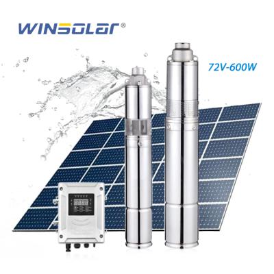 China Agriculture Irrigation WINSOLAR 100m Stainless Screw DC Solar Drainage Water Pumps Deep Well Pump for sale