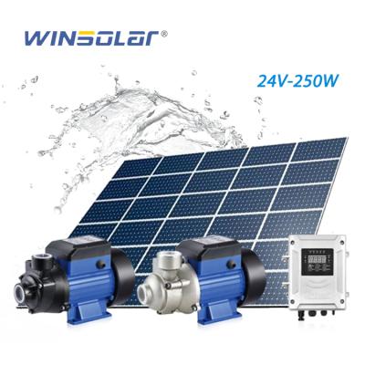 China WINSOLAR Family Homes DC 24v 250w Mini Home Booster Solar Water Pump Outdoor Solar Pump for sale