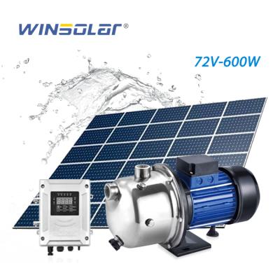 China Complete WINSOLAR High Lift and Small Flow Solar Thruster Outdoor Pump 72v Paddlewheel Jet Pump Kit for sale