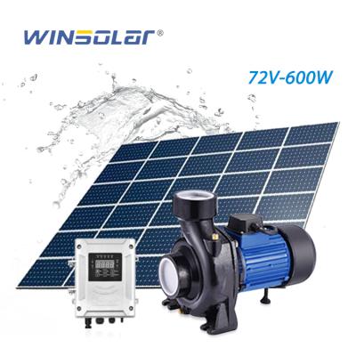 China Family Houses WINSOLAR 72v 600w Stable Brushless Solar Pump Solar Surface Mounted DC Pump for sale