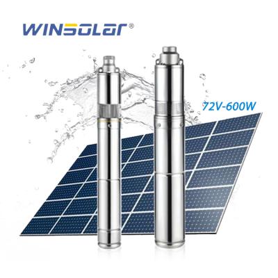 China WINSOLAR Irrigation and Agriculture 3 inch solar panel deepwell pump 120m auger 72v borehole pump for sale