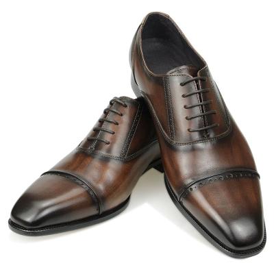 China Breathable Customize Mens Oxford Shoes Casual Style Leather Black Coffee Office Formal Shoe Soft Comfortable for sale