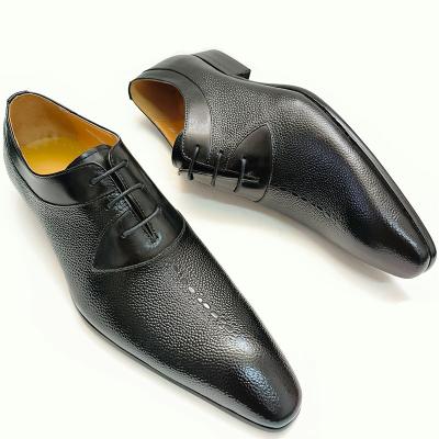 China Formal Printed Teams Shoes Elegant Style Quality Hot Sale Oxford Dress Shoes Men Formal Office Shoes Genuine Leather Black for sale