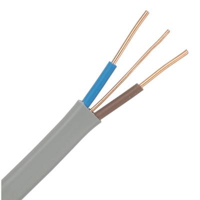 China Construction pure copper flat prices pvc electrical wire cable and wire 2*2.5mm for sale