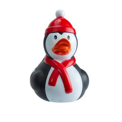 China High Quality Hot Sale Penguin Bath Toy Soft Rubber Yellow Rubber Duck Vinyl Animal Bath Toy Christmas Eco-friendly Material for sale