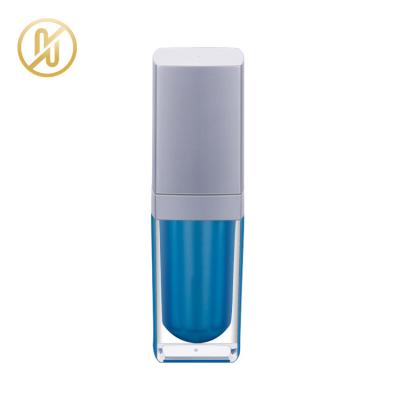 China Best Quality 15ml 30ml Acrylic Lotion Pump Bottles Wholesale Cosmetic Empty Blue Cosmetic Square for sale