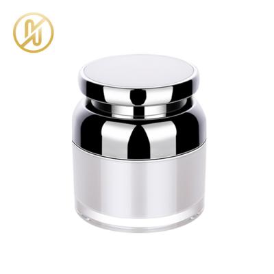 China White Plastic Cosmetic Dispenser Jar Acrylic Cosmetic Facial Cream Container 30g 50g for sale