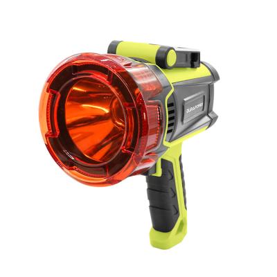 China Camping Durapower2000lm Marine Searchlights Long Distance Searchlight Waterproof Rechargeable Handheld with Detachable Red Light Filter for sale