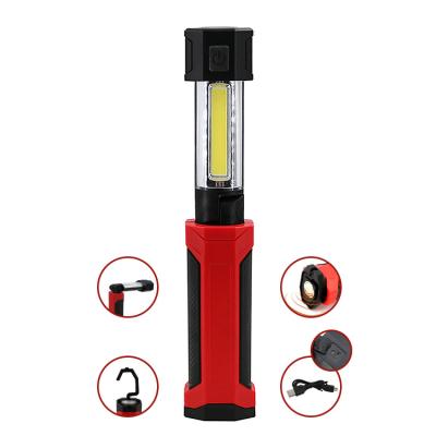 China Outdoor Handheld Car Maintenance Inspection Durapower Portable Inspection Flashlight Pull Out Chargeable Led Magnetic COB Work Lamp Inspection Light for sale