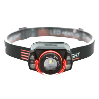 China Durapower Lens Multifunctional Sensor Headlight Zoomable Camping Adjustable Running Headlight for sale