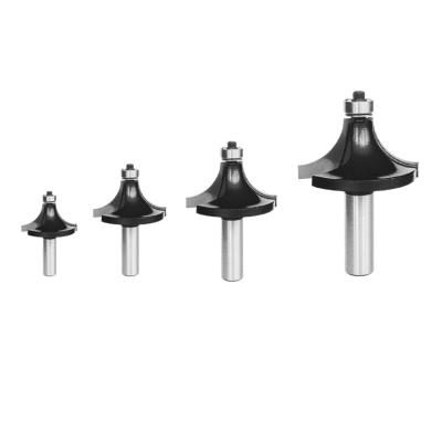 China Schwarzes Router-Stückchen 4pcs Roundover stellte den Rand ein, der Schaft der Router-Stückchen-8mm bördelt zu verkaufen