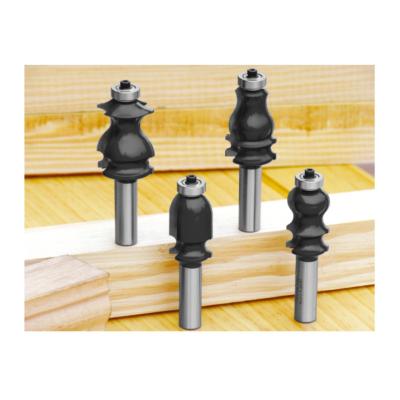 China Cutting Diameter 15/16 Inch TCT Router Bit Set 4pcs Face Moulding Router Bits for sale