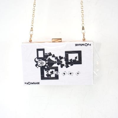 China Daily Popular Style Fashion Ace of Spades Handbag with Gold Chain for Lady /Women for sale