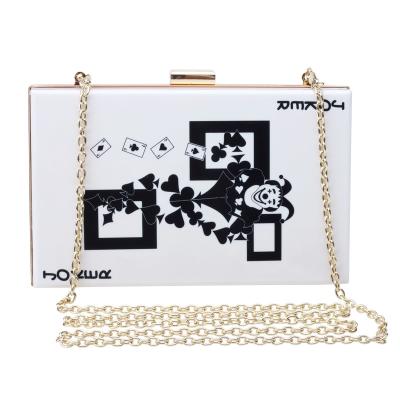 China 2022 High Quality Style Women Fashion Popular PVC Cross - Body Bag Map Printing Ladies Pinch With Gold Chain Clutch Bag Evening Purse for sale