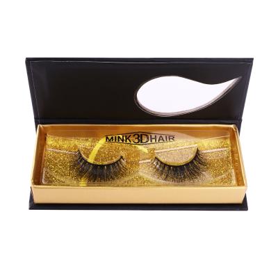 China Soft 100% Mink Eyelashes Box Luxury Personality Natural Material Eyelash Packaging Box Handmade Custom for sale