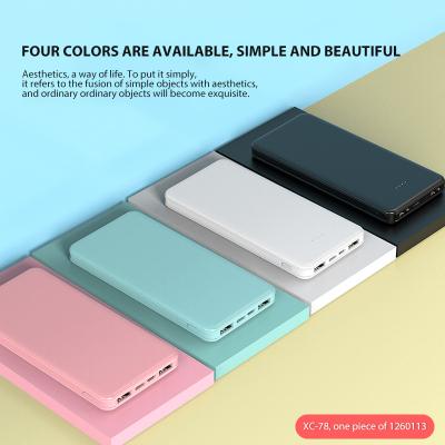 China Slim power 10000mAh polymer fast portable battery lithium battery charger mobile phone support charging for sale