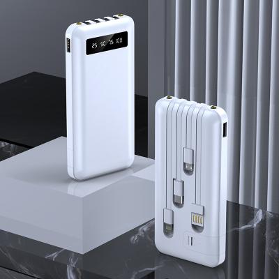 China LOGO Customized Mobile Power Bank Four Wire Fast Charging Support Mini 10000mAh Digital Display Large Capacity Power Bank for sale