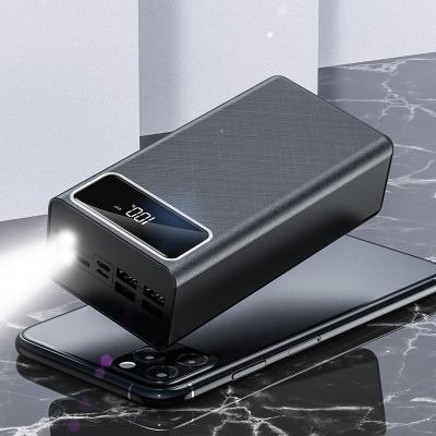 China Fast Power Bank Large Capacity Logo 50000mAh Powerbank OEM Support Charging 50000mAh Portable Power Banks Super Capacity Charger With Dual LED Lights for sale