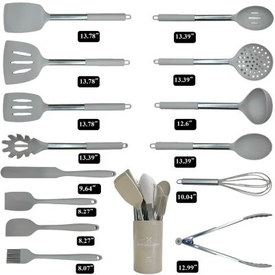 China Sustainable Wholesale Cooking Tools Kitchenware Silicone Utensils Multifunctual Kitchen Gadgets Set NO--BPA for sale