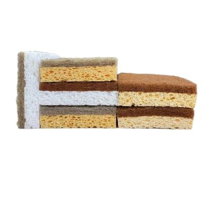 China Sustainable Natural Complex Cellulose Cellulose Coconut Shell Sponge Dish Wash Eco-friendly For Kitchen for sale