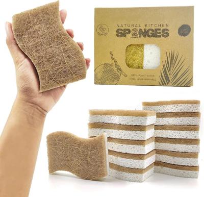 China Sustainable Eco-Friendly Biodegradable Natural Household Kitchen Sponge Universal Cleaning Sponges For Dish for sale