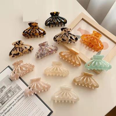 China 2022 Fashionable High Quality Tortoise Shell Acetate Hair Claw Clips OEM Hair Ornament 2022 Bars Hair Accessories For Women for sale