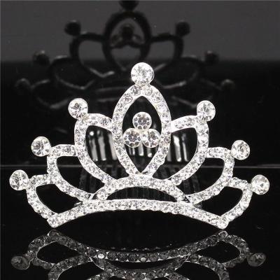 China Wedding Crystal Hair Comb Party Hair Jewelry Girls Kids Tiaras and Crowns Kids Accessories Children Ornaments Crown Headpiece for sale