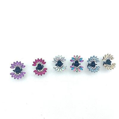 China Pretty Wholesale Custom Luxury Hair Pin Accessories For Kids Fashional Mini Metal Crystal Butterfly Shape Hair Clip Claw Rhinestone for sale