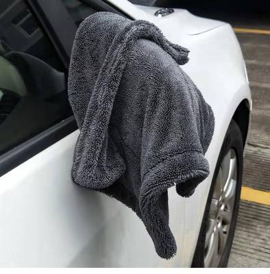 China High Quality 1200gsm Double Sided Edgeless Twist Loop Microfiber Korean QUICK DRY Drying Towel For Car Drying for sale